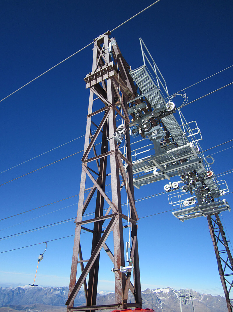 Vertikales Fallschutsystem VERTILIGNE VERTIC auf Masten